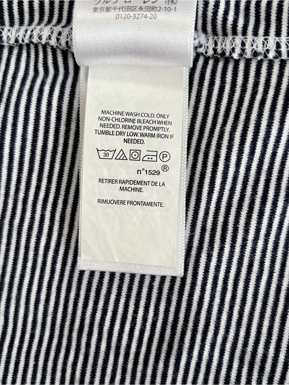 Polo Ralph Lauren Striped Baby Tee | Y2K Aesthetic Fitted Short Sleeve - Size M - Picture 9 of 10